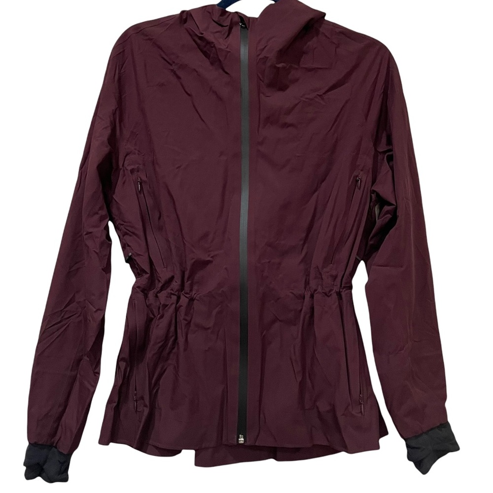 Lululemon 8 Burgundy Right As Rain Jacket Hooded Zip Up Warm Fall Winter Maroon